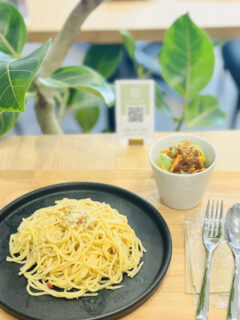 【新menu】おにぎりセットとしらすのペペロンチーノ